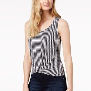 Striped Twist Front Tank Top NWT